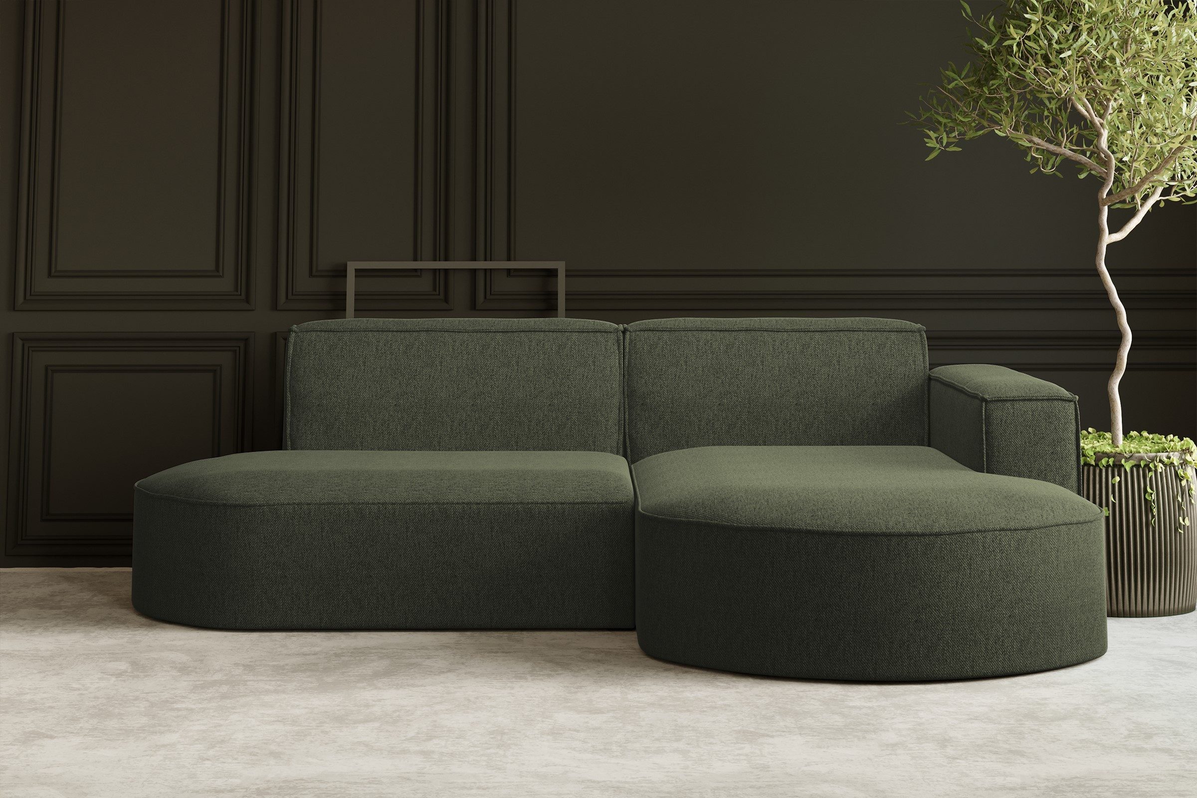 Kaiser Möbel Ecksofa Designer MODENA STUDIO L stoff Cord, Verita,Boucle, Ec günstig online kaufen