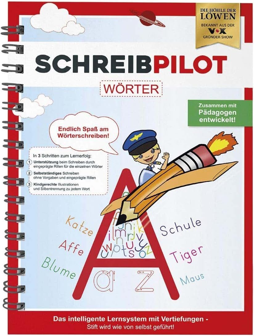 SCHREIBPILOT Konferenzmappe Heft Buchstaben mit Bleistift/Radiergummi - DIN-A4 Schreibpilot.