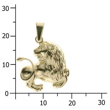 OSTSEE-SCHMUCK Kettenanhänger - Tierkreiszeichen Löwe - Silber 925/000, (1-tlg)