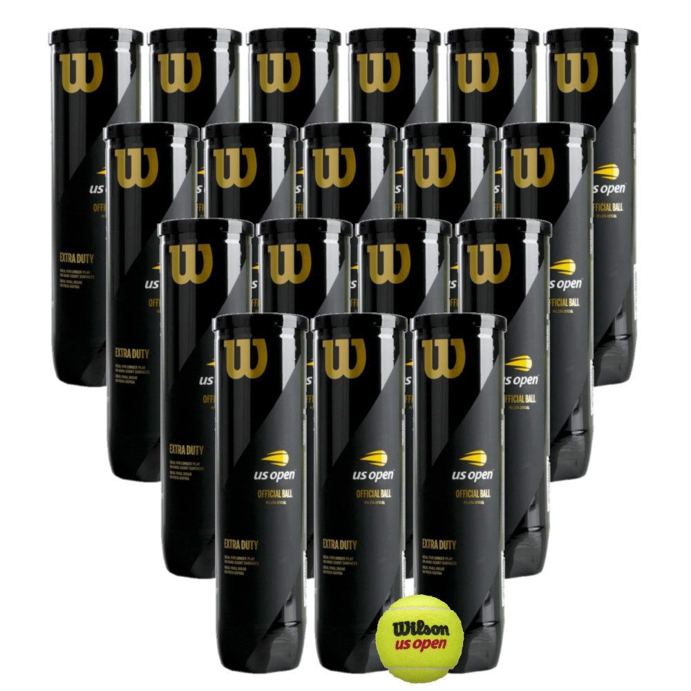Wilson Tennisball US Open - 72 Tennisbälle - Training und Wettkampf (18 x 4er Dose)