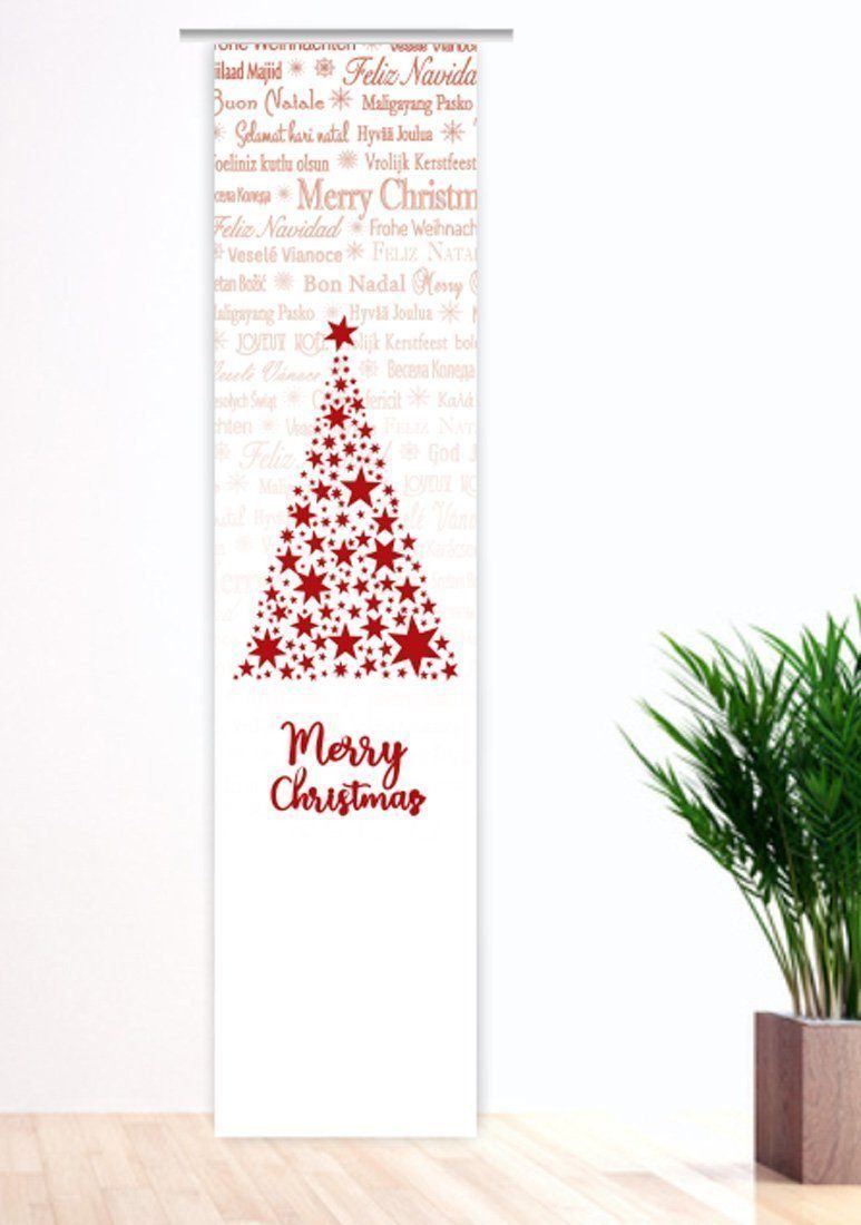 gardinen-for-life Schiebegardine Tolle Weihnachten rot - Flächengardine, Store