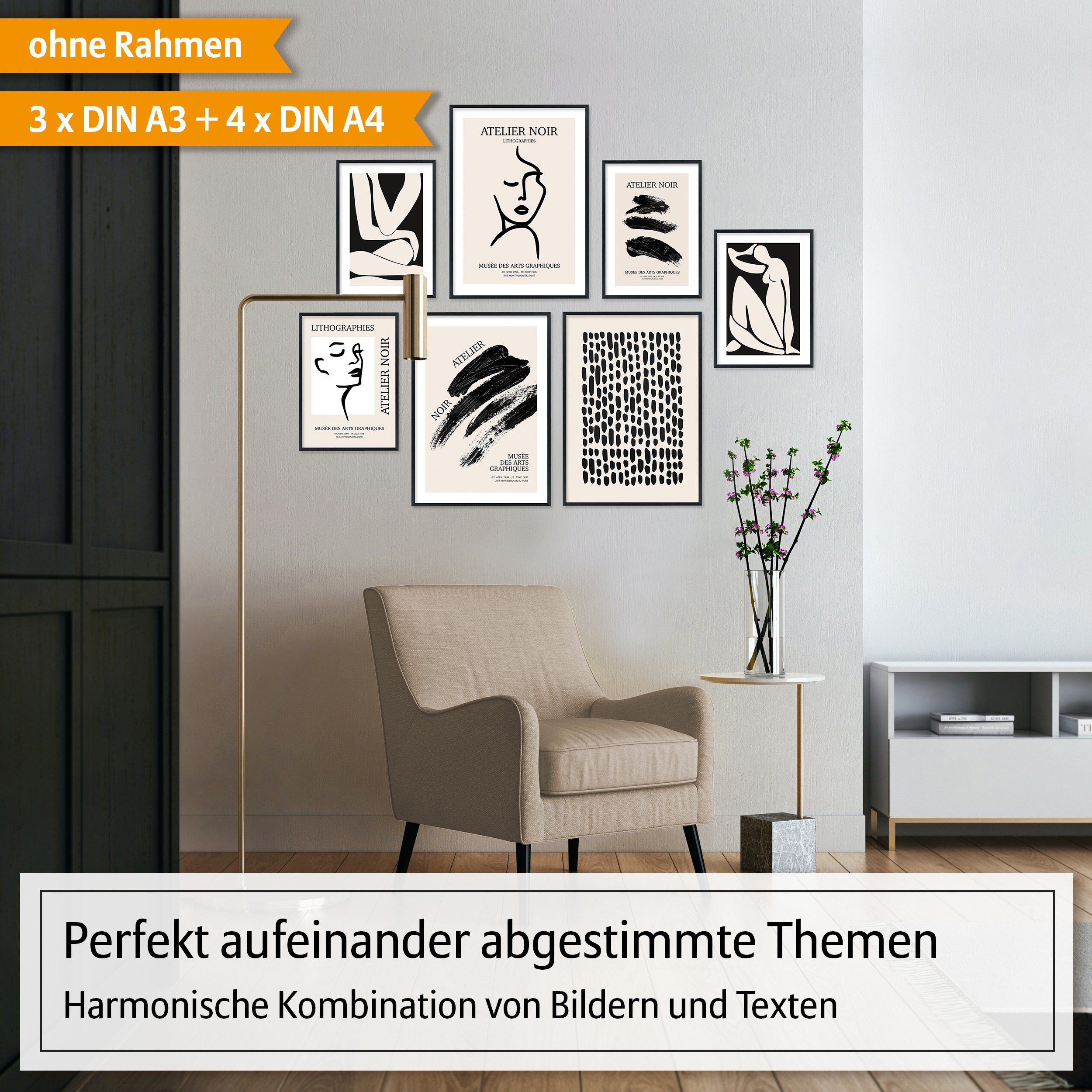 Hyggelig Home Poster Atelier Noir, Premium günstig online kaufen