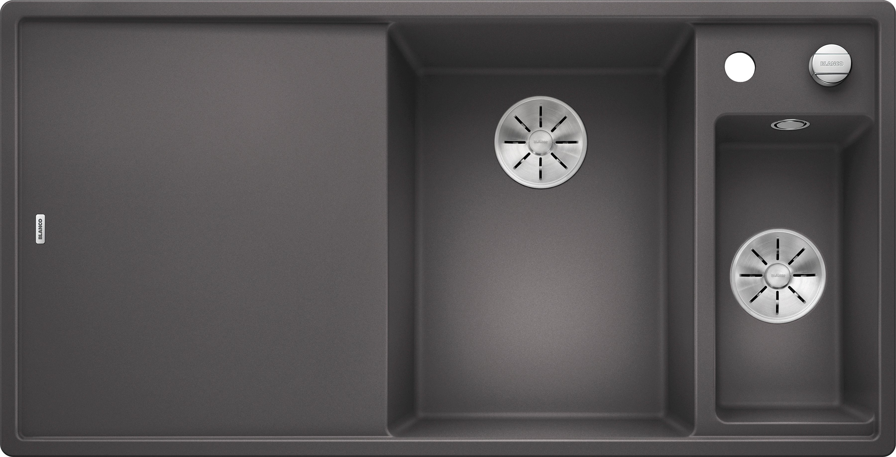 Blanco Granitspüle AXIA III 6 S, rechteckig, aus SILGRANIT®, mit Glasschneidebrett und Edelstahlschale