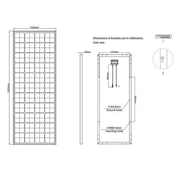 offgridtec Solarmodul SPR-150 150W 44V High-End Solarpanel, 150 W, Monokristallin, extrem wiederstandsfähiges ESG-Glas