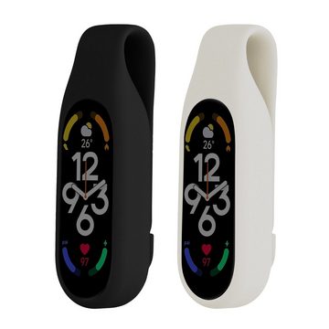 kwmobile 2x Clip Halter für Xiaomi Mi Band 7 / 6 / 5 / 4 Halterung, (1-tlg., Silikon Fitnesstracker Holder)