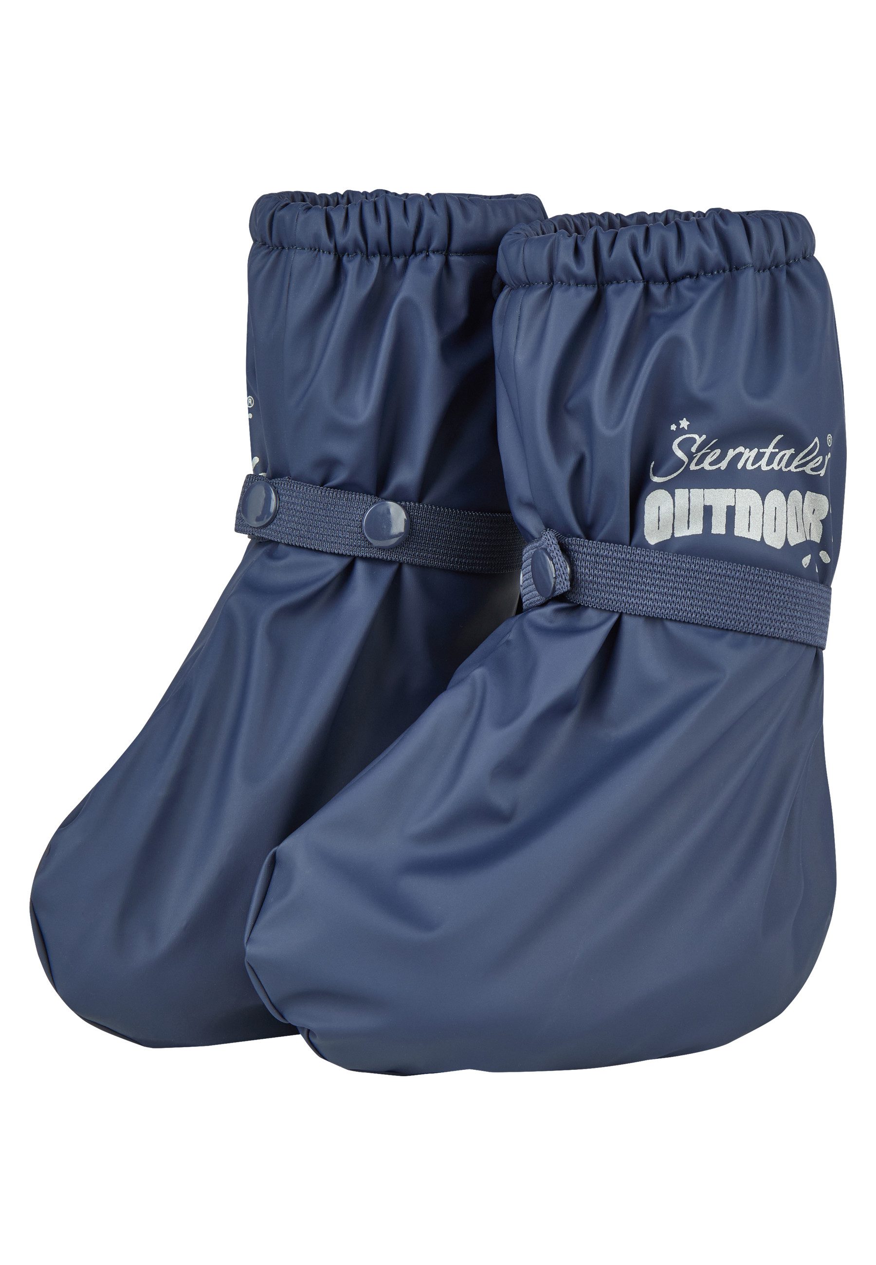 Sterntaler® Schuhüberzieher gefüttert uni Gummistiefel (1-tlg) Regenüberschuh gefüttert, mit Druckknöpfen