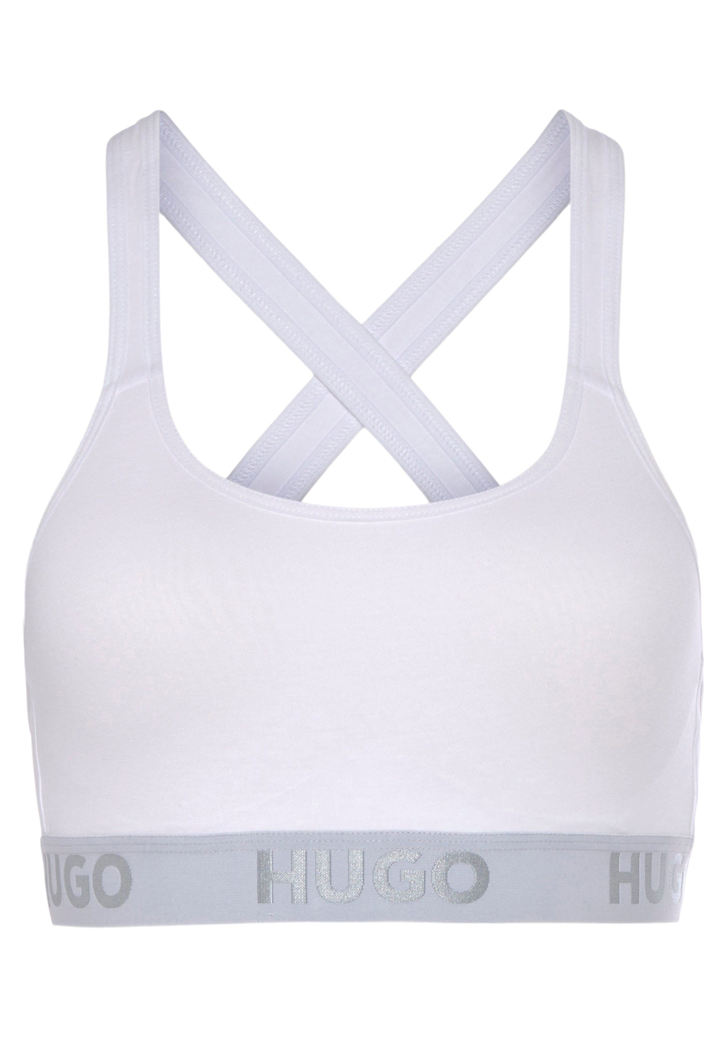 HUGO Bralette-BH BRALETTE PADDED SPOR mit Bund elastischem White