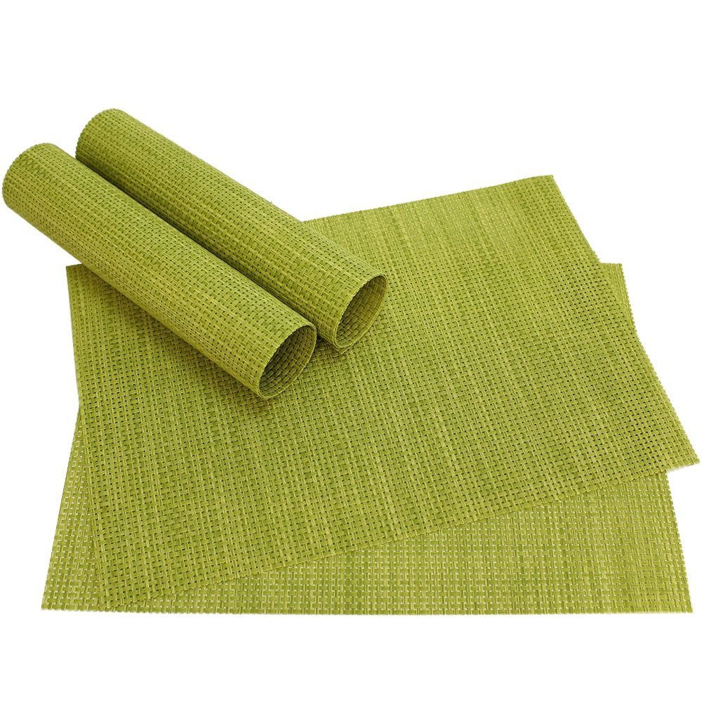 Platzset Tischset ELEGANCE grün hellgrün 4er Tischunterlage als Tischdeko