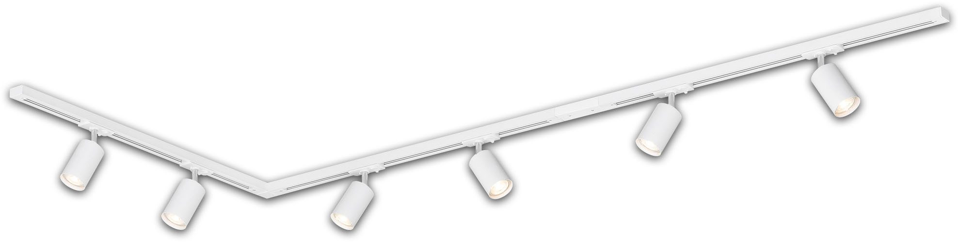 Briloner Leuchten Schienensystem-Sets RAIL, ohne Leuchtmittel, Schienensystem Rail 2,25 m Weiß max. 9W Decke Wohnzimmer Büro Küche