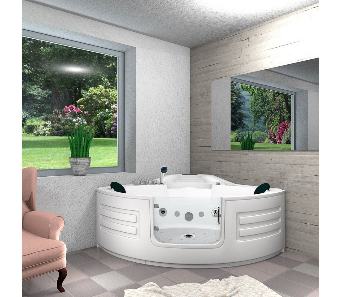 Thumbnail - AcquaVapore Whirlpool-Badewanne Whirlpool Badewanne Wanne W70-TH 150x150cm mit Tür, (1-tlg)