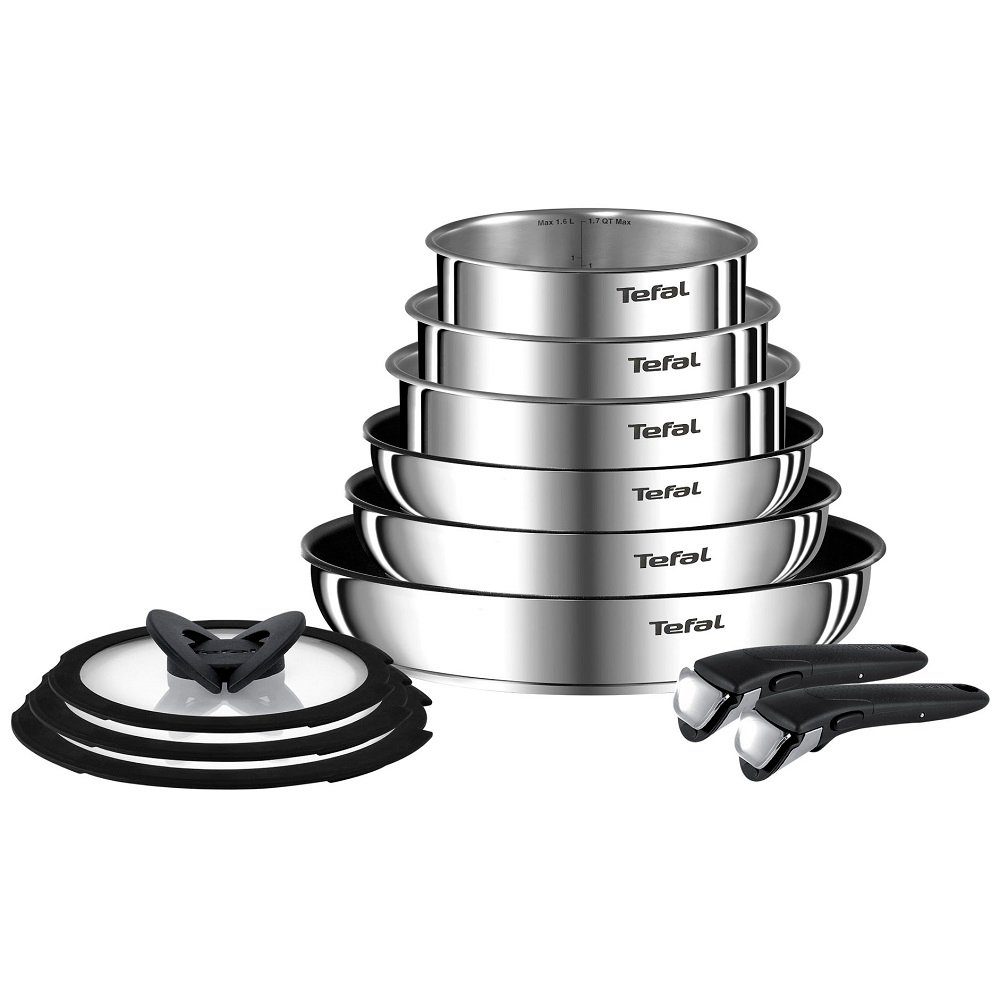 Tefal Topf-Set Ingenio Emotion L948SB55 Kochgeschirr-Set 11-teilig