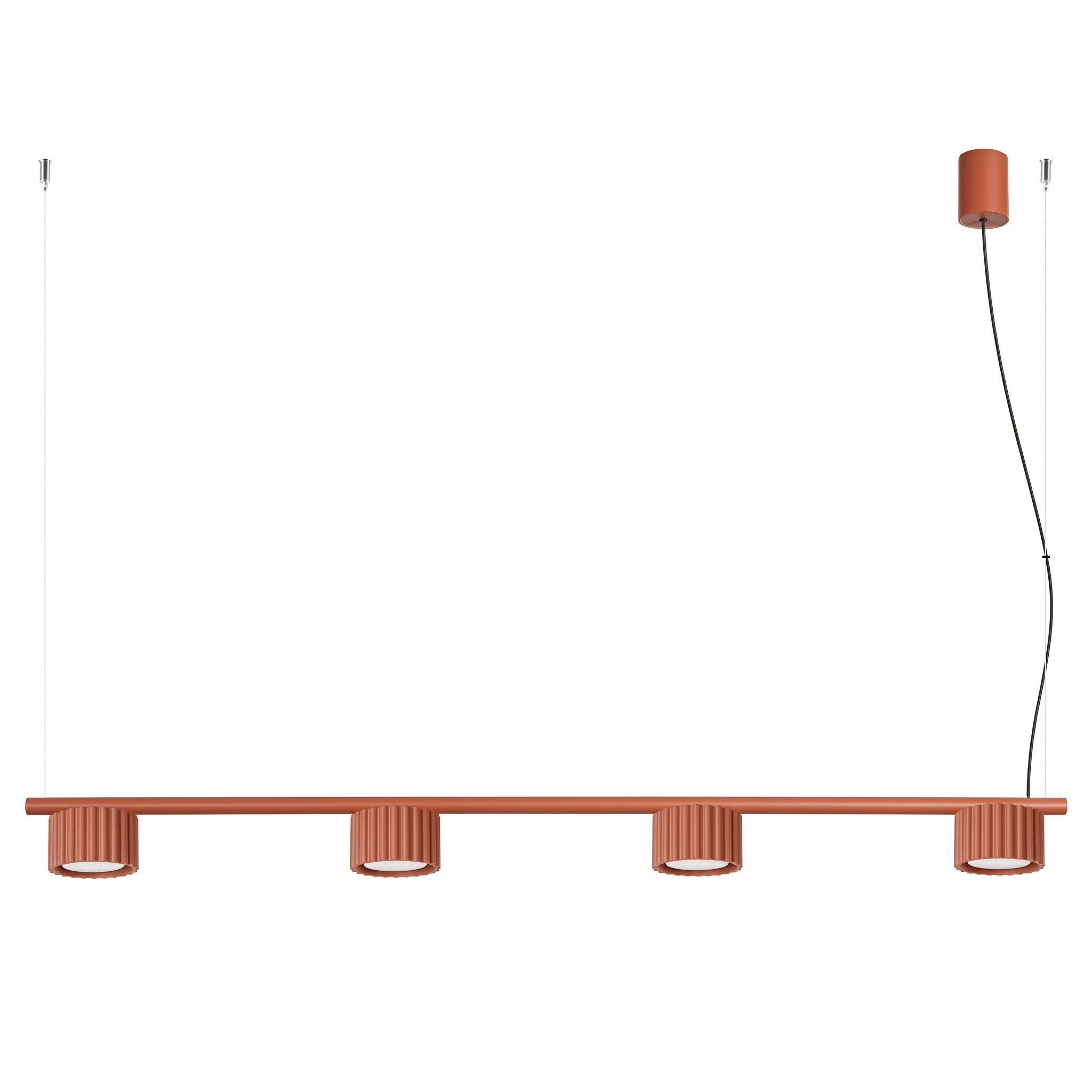 SOLLUX lighting Kronleuchter Kronleuchter AURA 4 rote ocker Gx53, Nicht enthalten