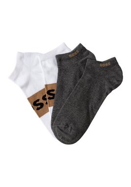 BOSS Freizeitsocken 2P AS Logo Col CC (Packung, 2-Paar, 2er) mit Logoschriftzug