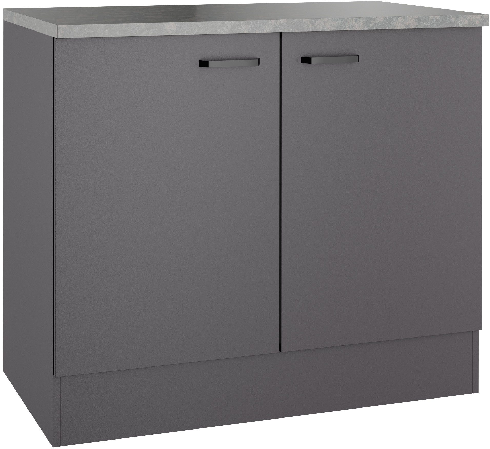 OPTIFIT Spülenschrank OPTImulti Breite 100 cm, Tiefe 60 cm, mit 2 Türen, inkl. Arbeitsplatte
