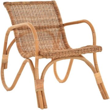 Krines Home Sessel Set/2 Rattansessel Relax aus Rattan im mediterranem Stil (Geflochten), Naturrohr Korbstuhl mit Armlehnen