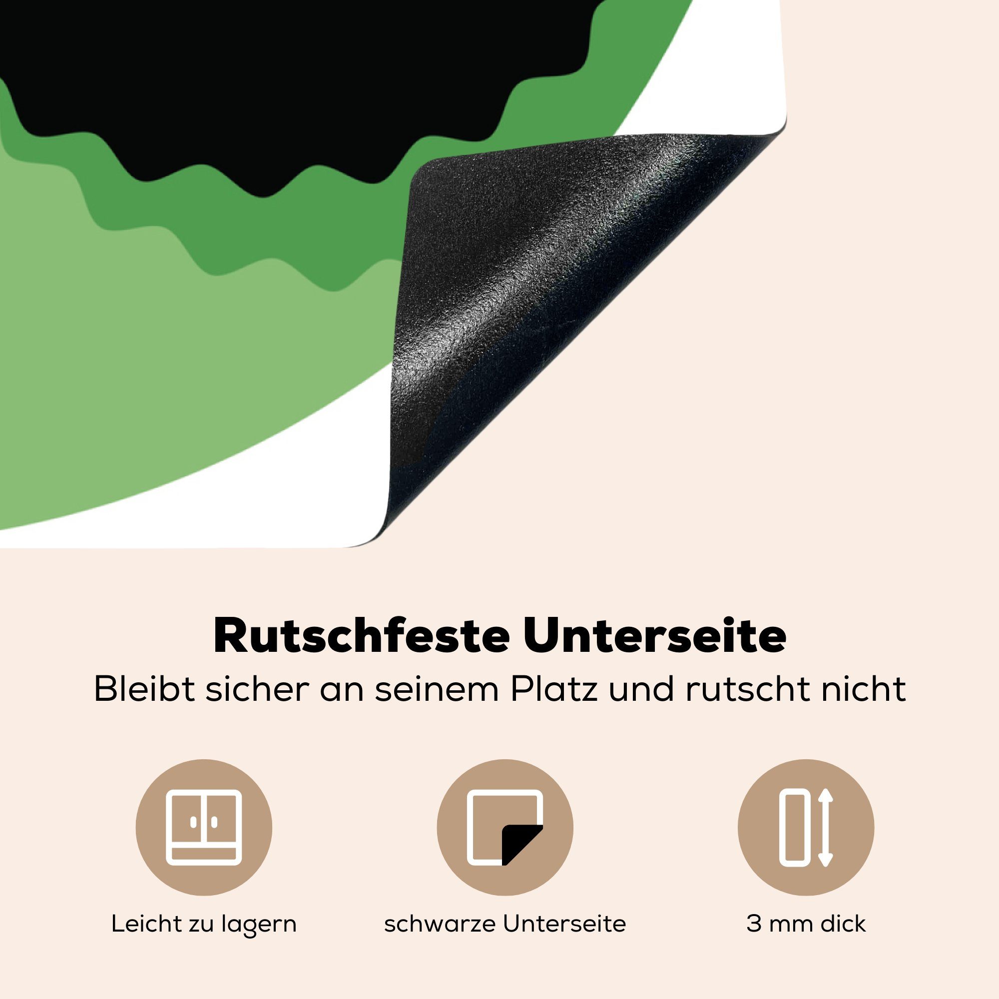 MuchoWow Herdblende-/Abdeckplatte Traktor - Rot, Ceranfeldabdeckung, 78x78 (1 Landwirt Arbeitsplatte cm, küche - für tlg), Vinyl