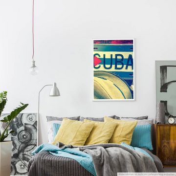 Sinus Art Poster Künstlerische Fotografie  Kuba mit Panamahut und Maracas 60x90cm Poster