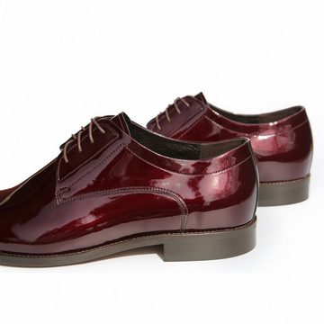 Hollert Schnürschuh Herren Lackschuhe CHERRY Modell 1932 elegante Echtleder Schnürhalbschuhe