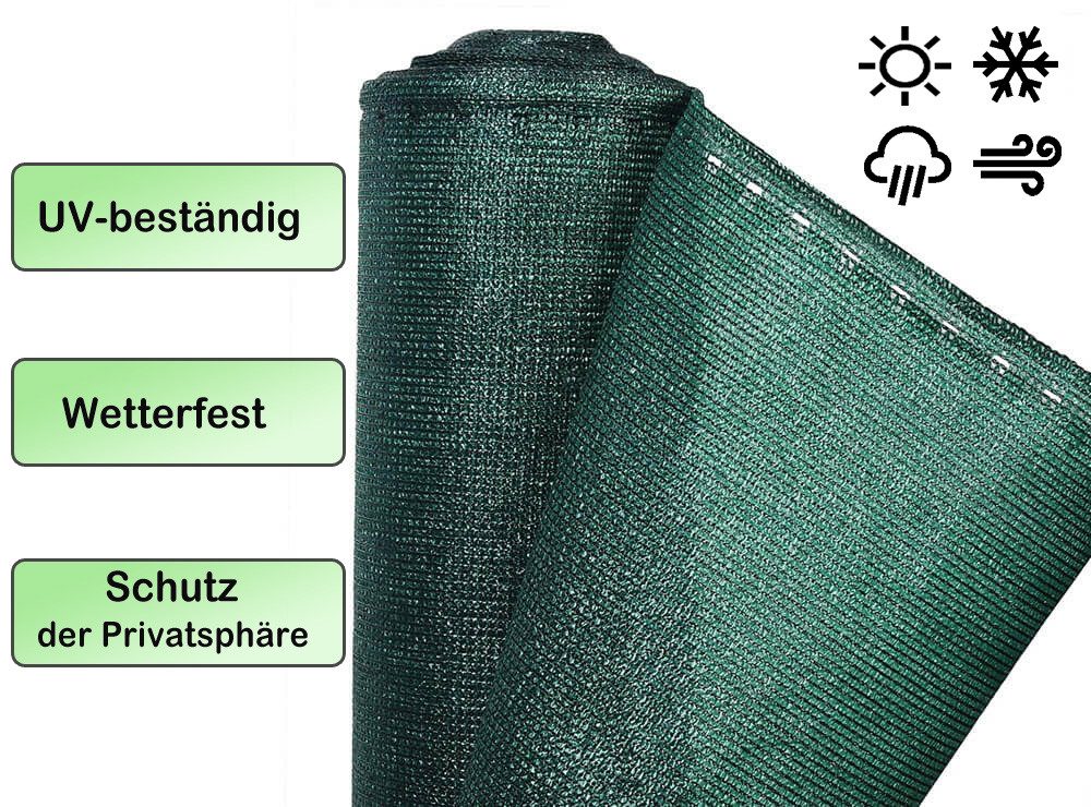 VaGo-Tools Zaun Drahtzaun Zaun 100x50mm 1mx25m + Zaunblende 1mx25m