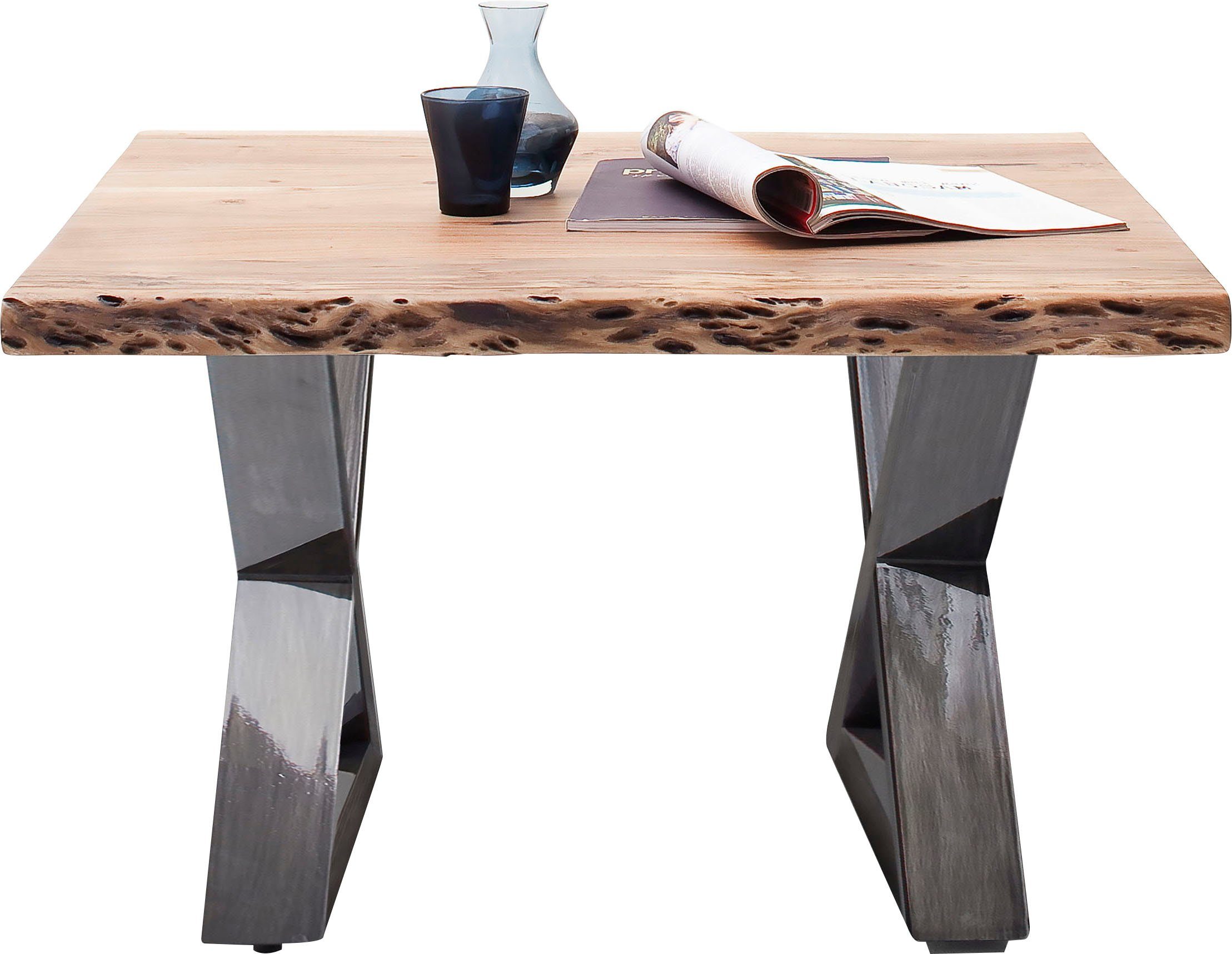 starker furniture ein Cartagena, Unikat Couchtisch Tisch und natürlichen Löchern, und Couchtisch jeder Rissen Baumkante Tisch, mit MCA Charakter Massivholz