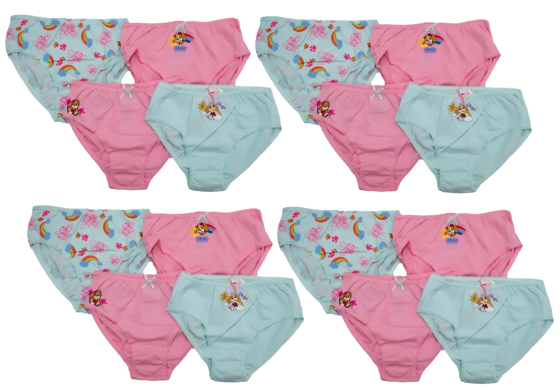 Slip PAW PATROL 12X Mädchen Unterhosen MEGAPACK Set Kinderslips Schlüpfer