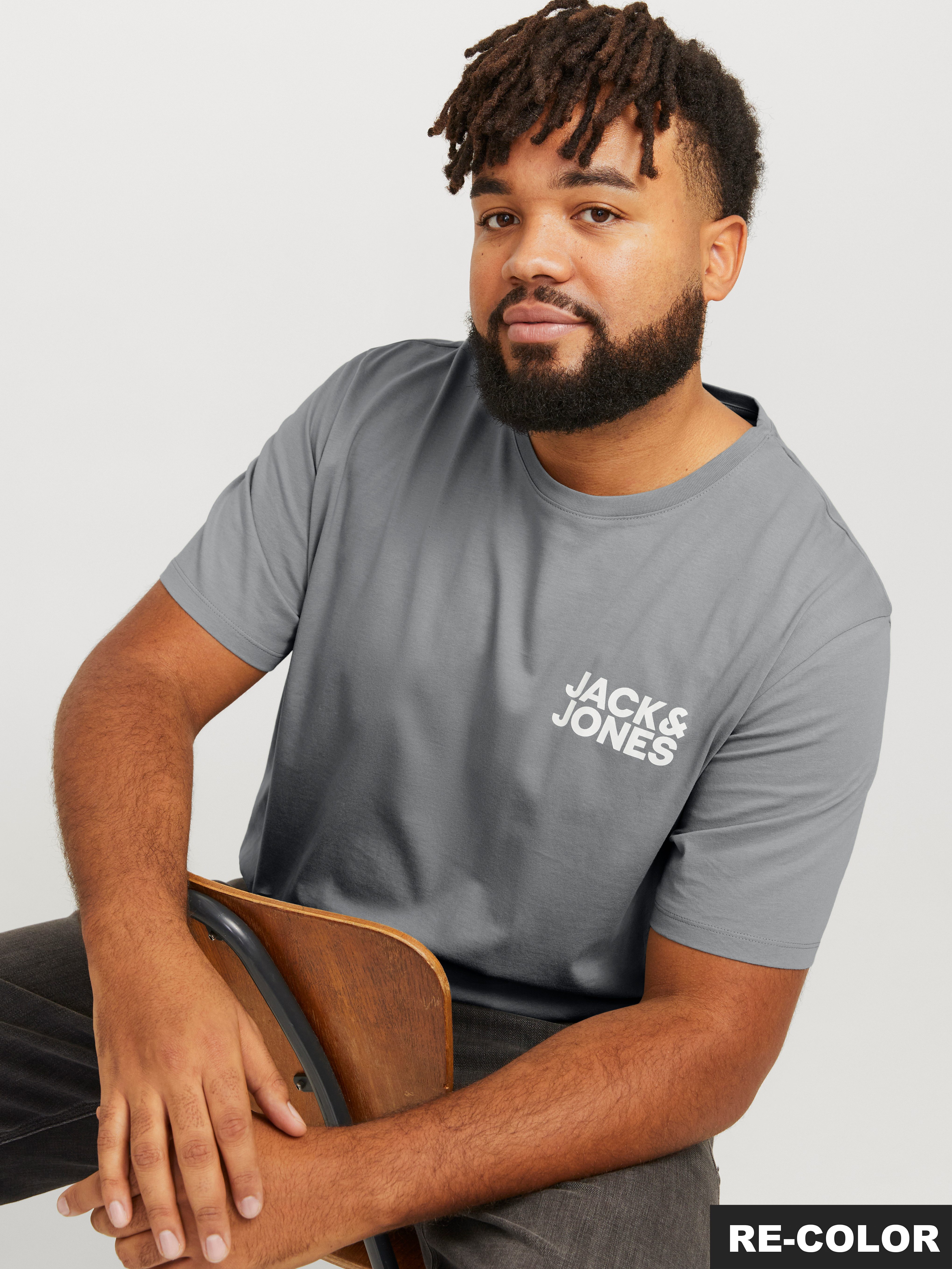 Jack & Jones PlusSize Rundhalsshirt JJECORP LOGO TEE SS O-NECK NOOS PLS Baumwolle, regular fit