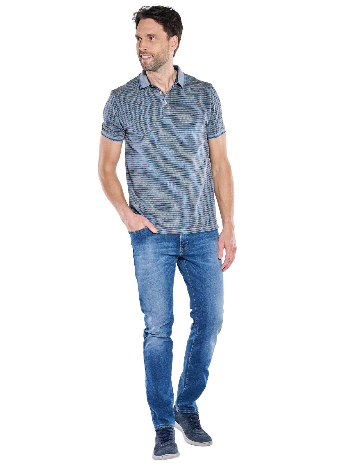 Engbers Poloshirt Herren Polo-Shirt meliert, Grau