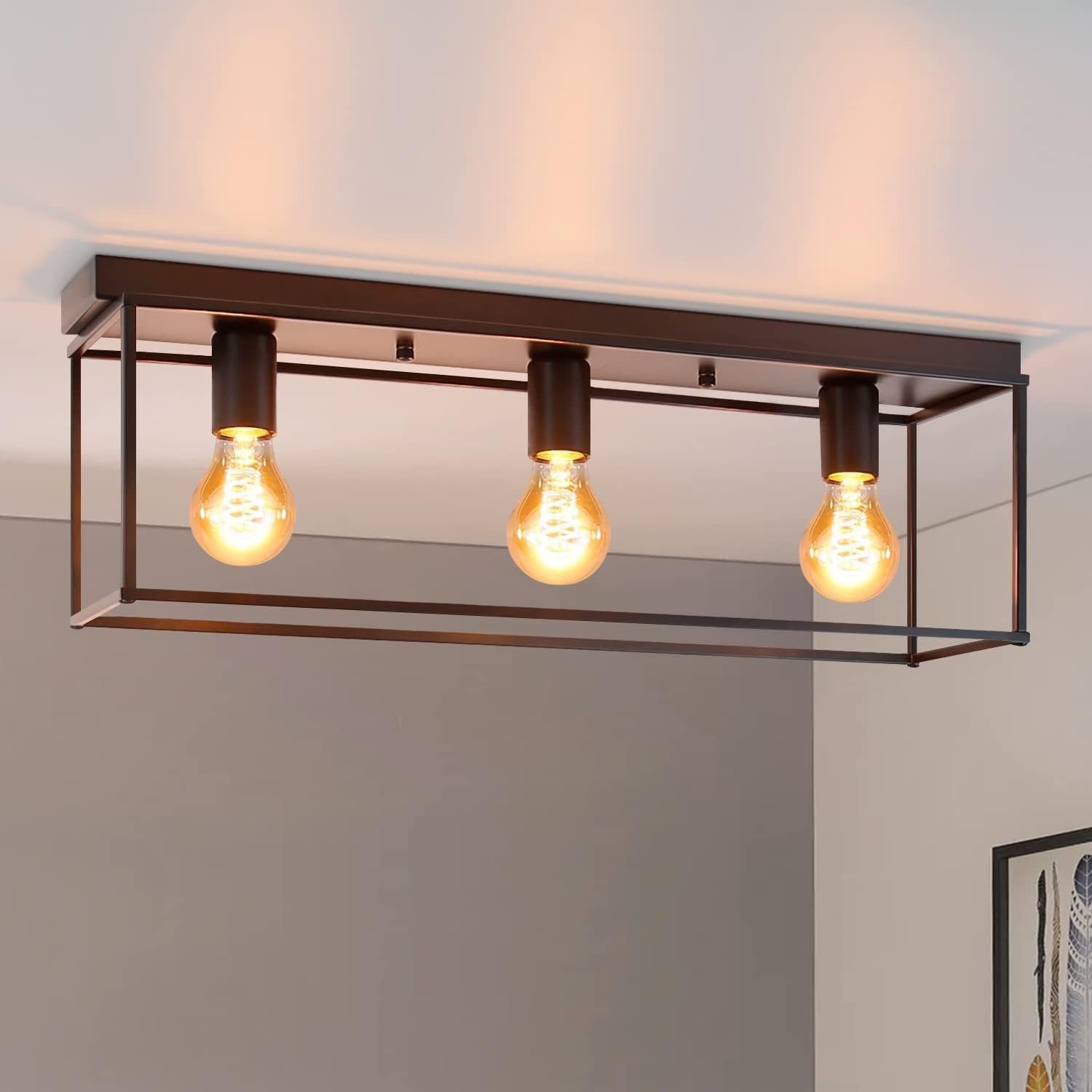 Nettlife Deckenleuchte Schwarz Vintage E27 Deckenlampe günstig online kaufen