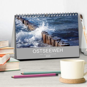 CALVENDO Wandkalender Ostseeweh (Tischkalender 2024 DIN A5 quer), CALVENDO Monatskalender