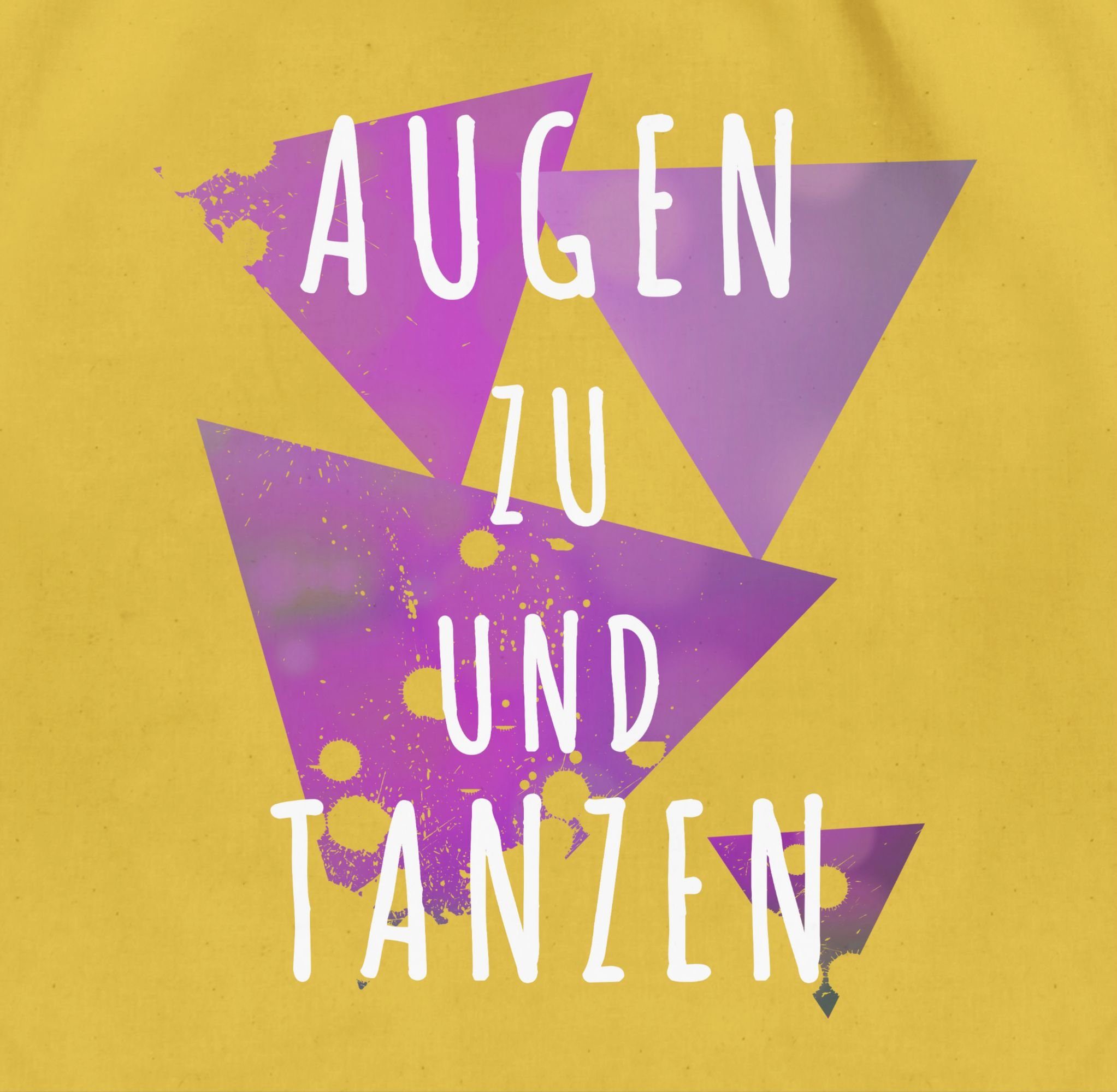 Shirtracer Turnbeutel Augen zu und Tanzen lila, Stoffbeutel Festival Outfit günstig online kaufen