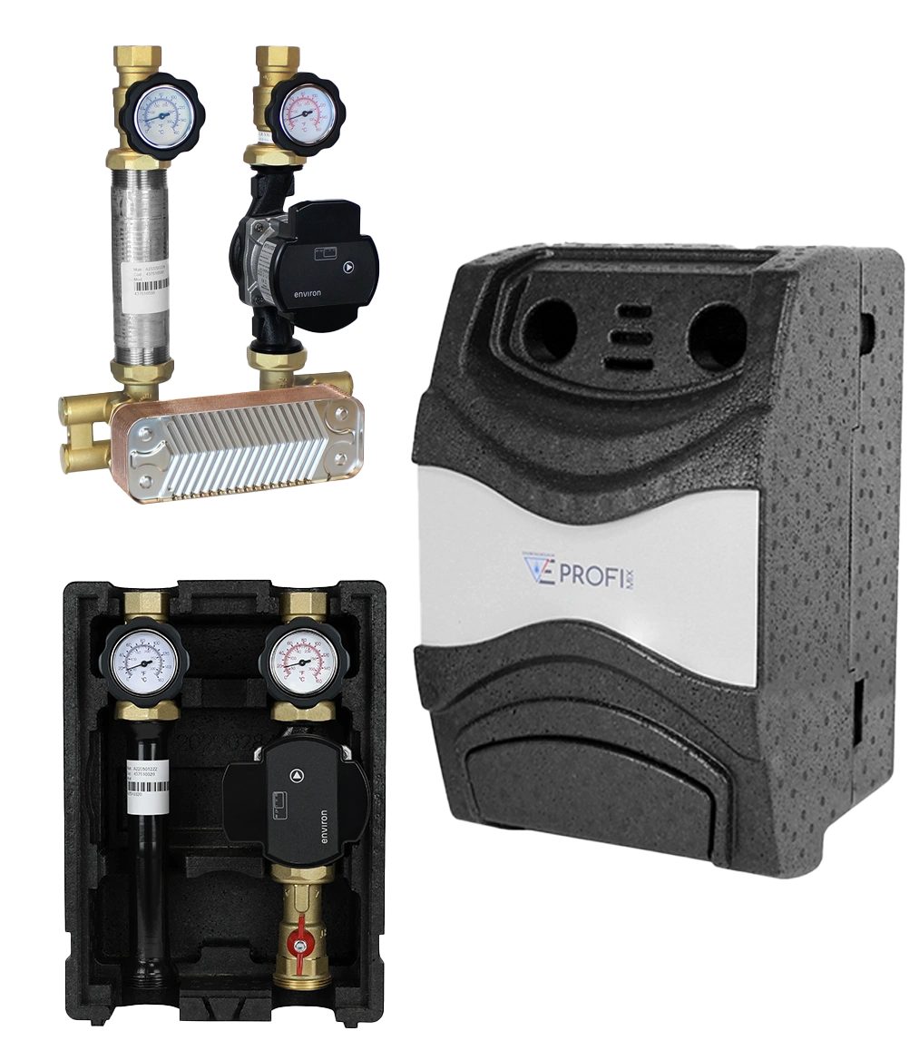 Environ EcoHeat Wärmepumpe Set mit 550 Liter Hygienespeicher – 6 bis 24 kW - 1 Stromspeicher