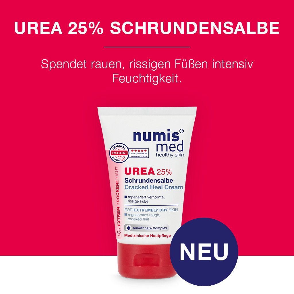 numis med Fußcreme Schrundensalbe 25% Urea für rissige & verhornte Füße - Fusscreme, 1-tlg.