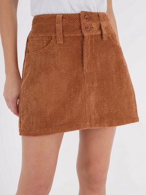 Freshlions A-Linien-Rock Freshlions Corduroy Side Slit Mini Skirt camel S