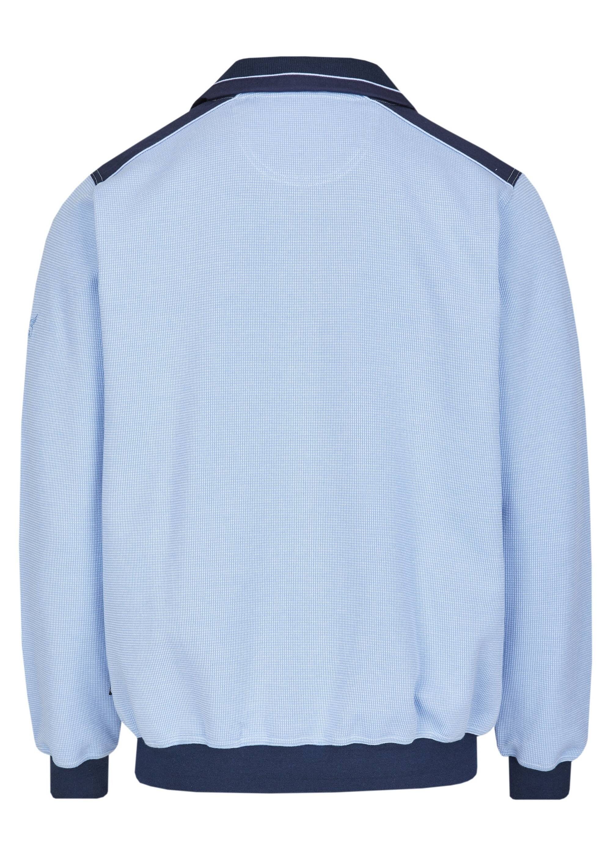 Sweatshirt 26222 Hellblau in Pfauenaugeoptik Hajo