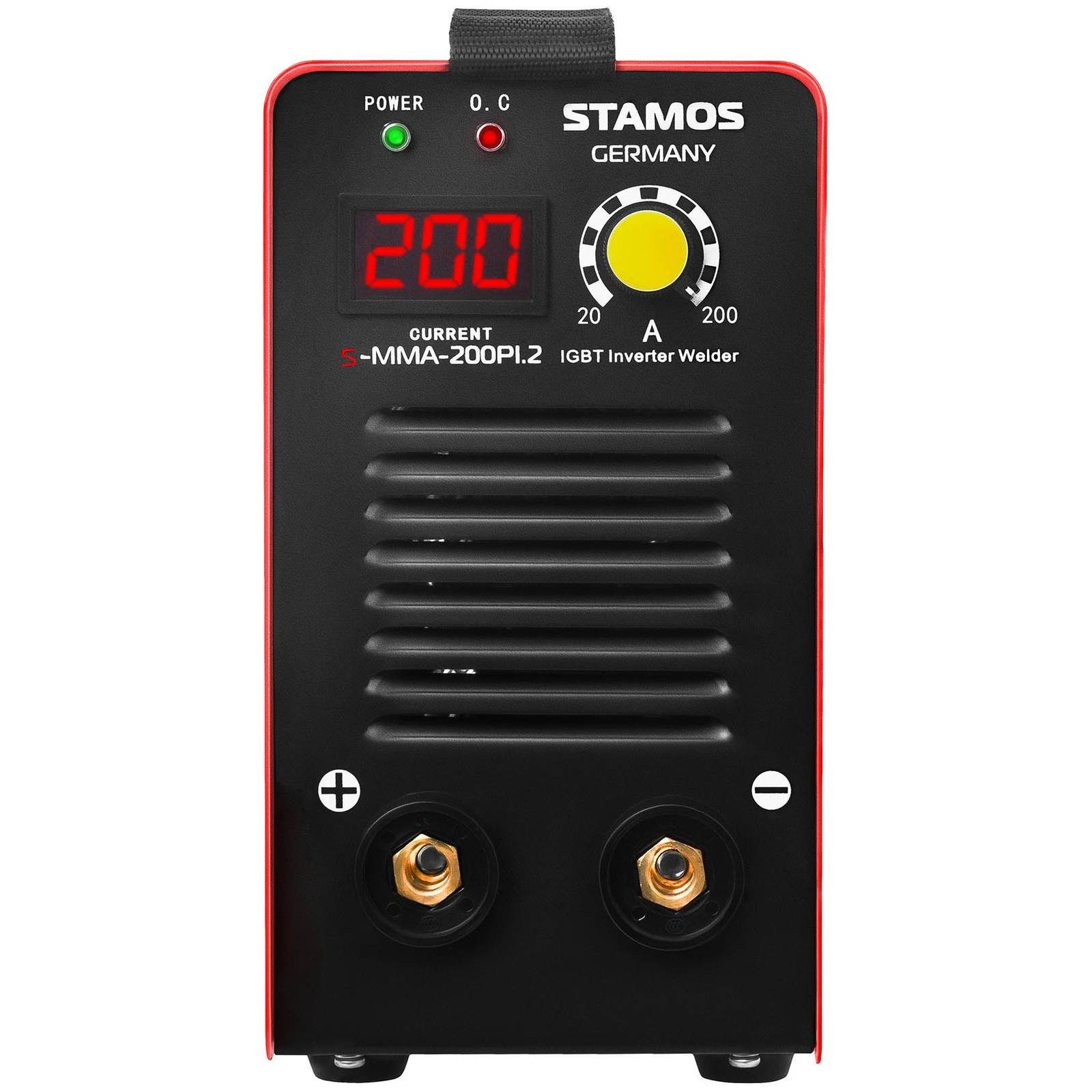 Stamos Welding Group Elektroschweißgerät 200A Elektroden Schweißgerät E Hand MMA LED Display IGBT Hot Start – Bild 3 von 5