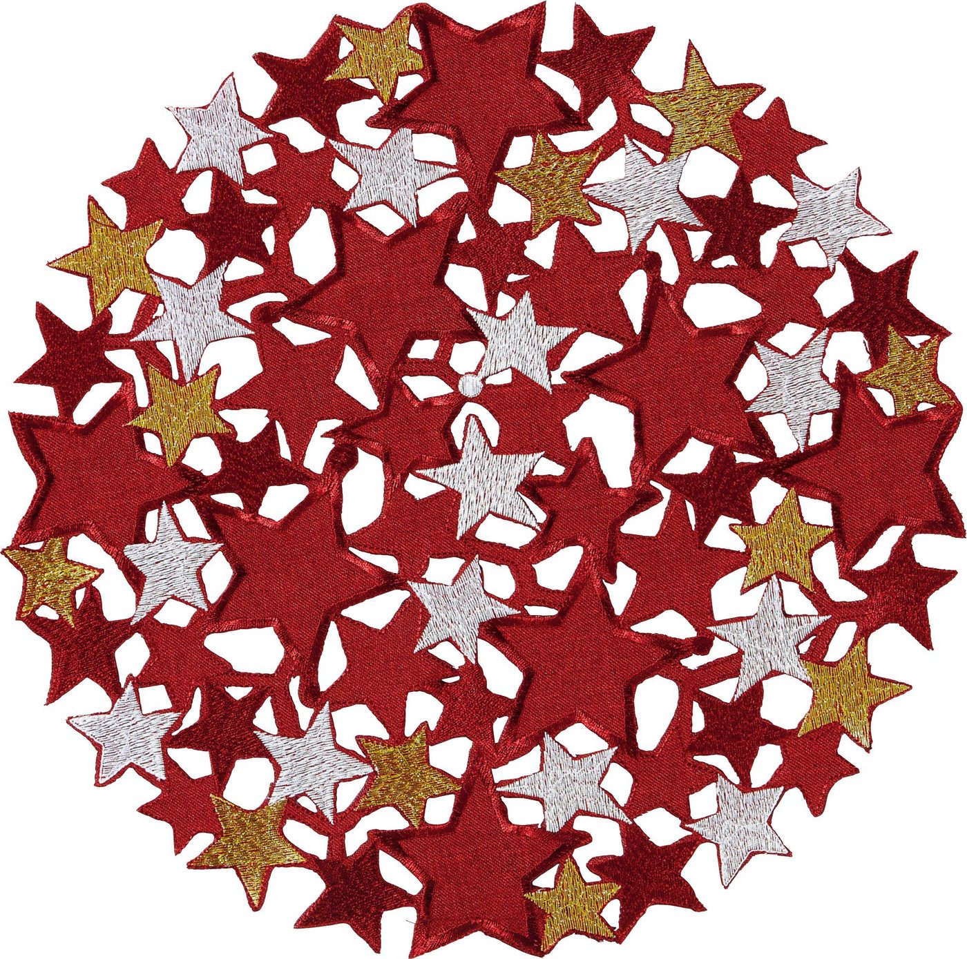 REDBEST Tischdecke Aufleger, Uni/Sterne