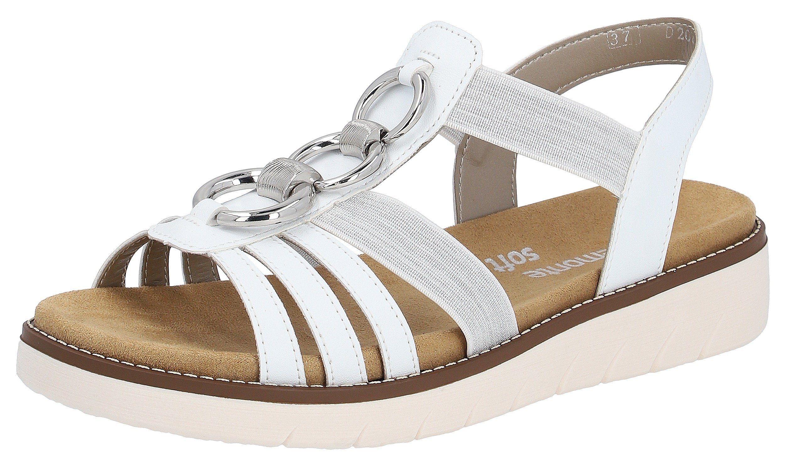 Remonte Sandale, Sommerschuh, Sandalette, Keilabsatz, mit praktischen Gummi günstig online kaufen