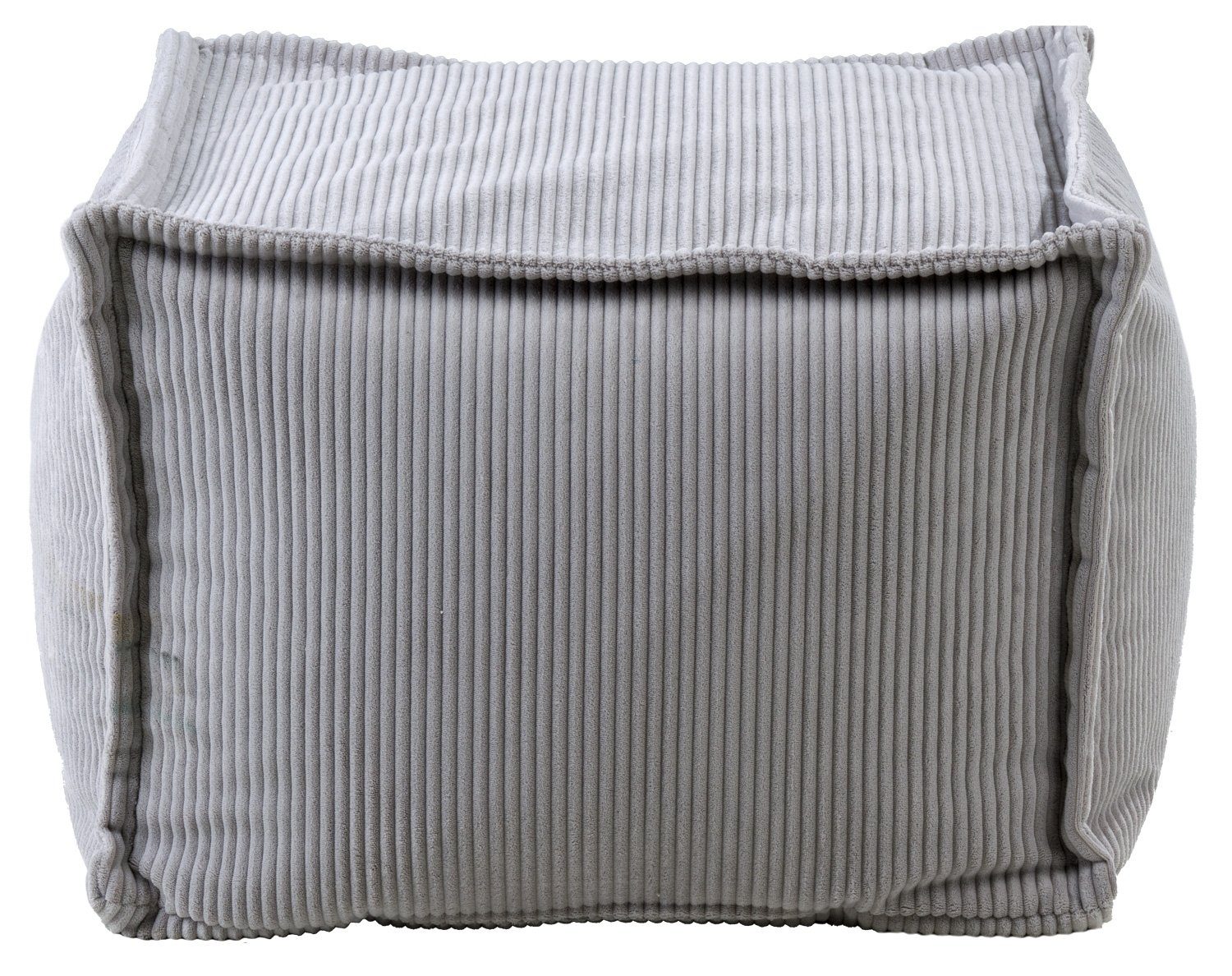 Sitzwürfel BIG CUBE, Hellgrau, Cordbezug, mit Füllung, (1 St), B 65 x H 40 x T 65 cm