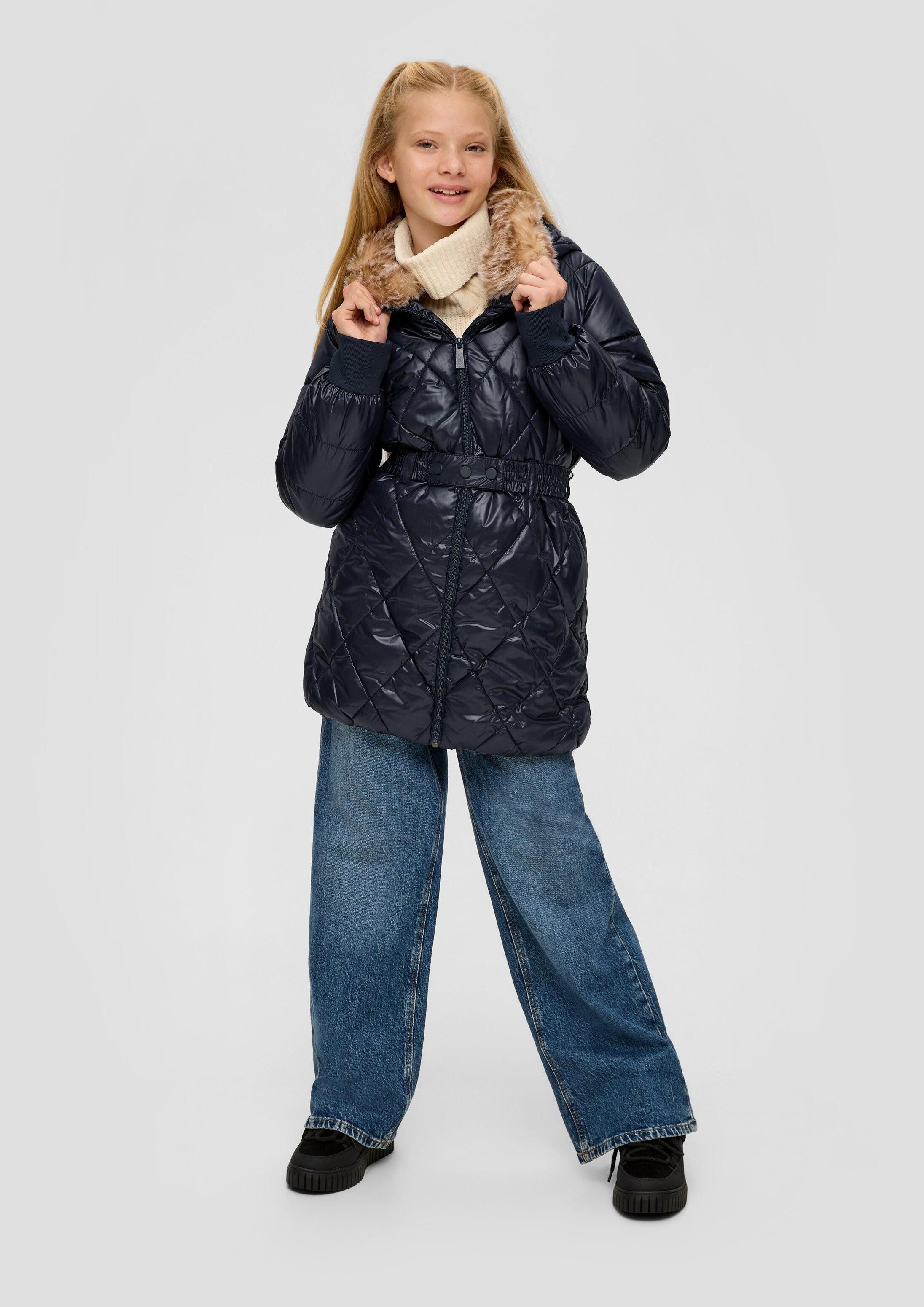 s.Oliver Wintermantel Outdoor-Mantel Steppjacke mit Textilgürtel