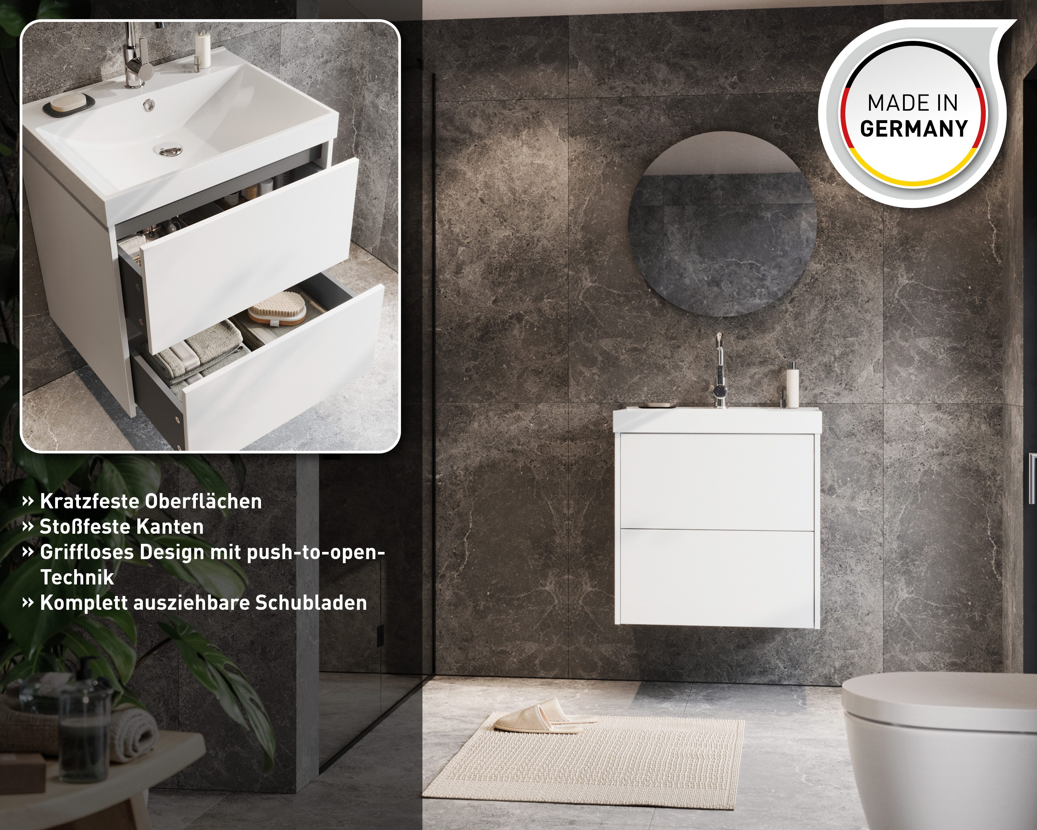 GERMANIA Waschtisch Bisbee (2-St), Waschtisch-Unterschrank