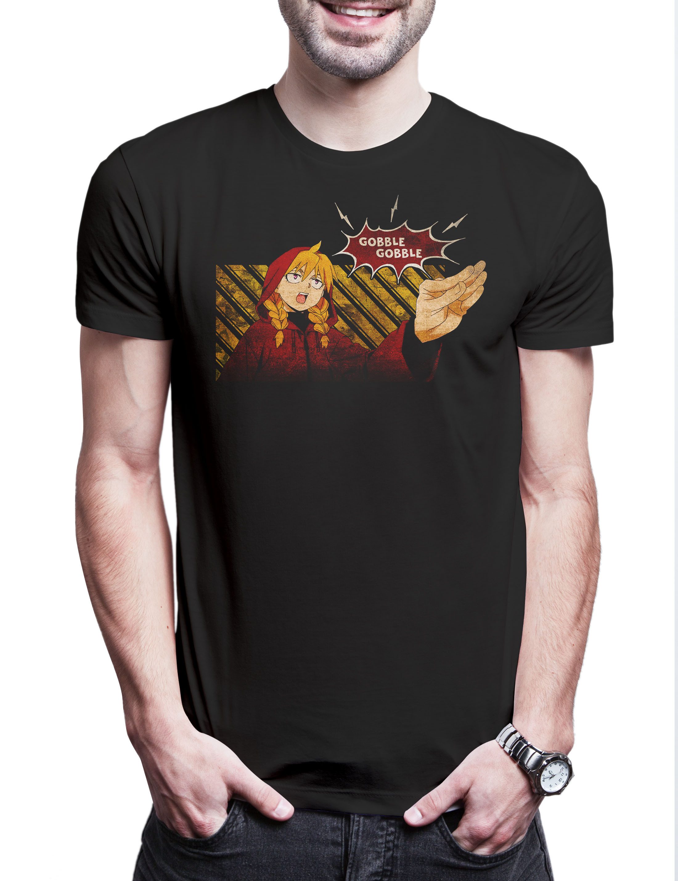 Urban Backwoods Print-Shirt Gobble Gobble 3 Herren T-Shirt Daemons Realm Girl Manga Hiromu Of The (1-tlg) Shadow Arakawa Anime Fan
