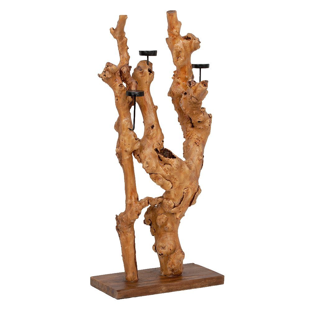 LebensWohnArt Торшеры Abstrakter Торшеры BOUGIE ca. H120cm Teakwurzel