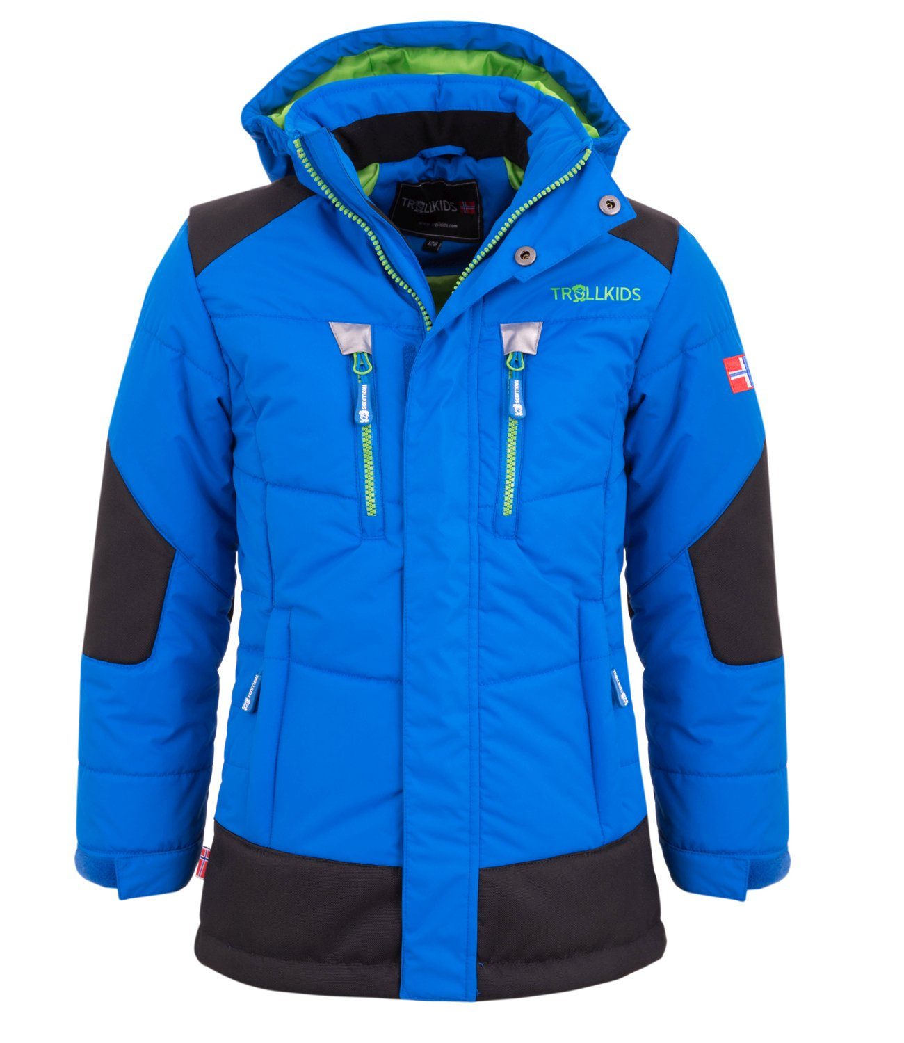 Narvik Wasserdicht Mittelblau/Grün TROLLKIDS Parka