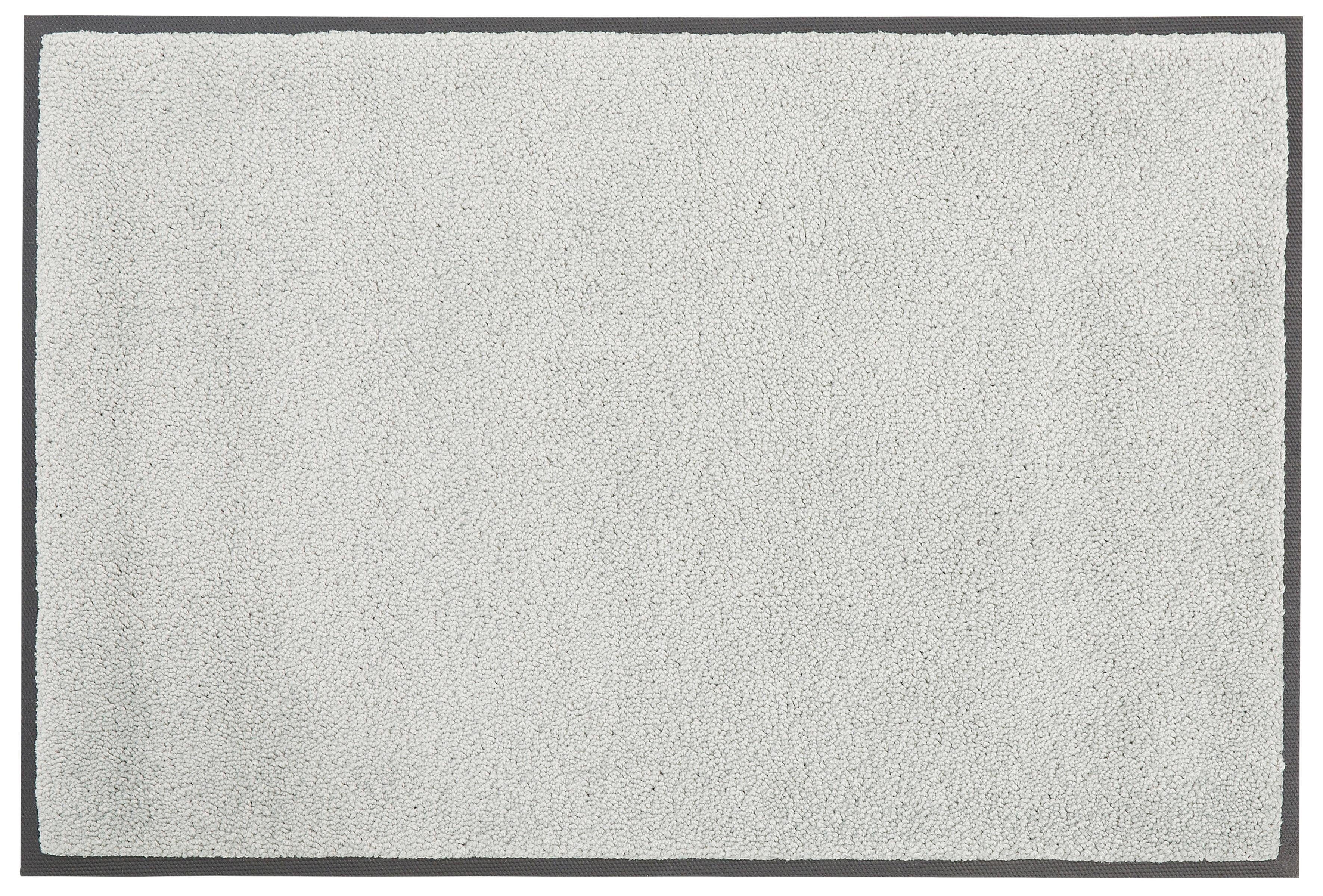 Fußmatte Lavea, andas, rechteckig, Höhe: 9 mm, Schmutzfangmatte, Uni-Farben, In- und Outdoor-Teppich, waschbar grau