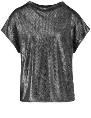 Taifun Kurzarmshirt Glam-Shirt aus glanzvoller Struktur-Qualität