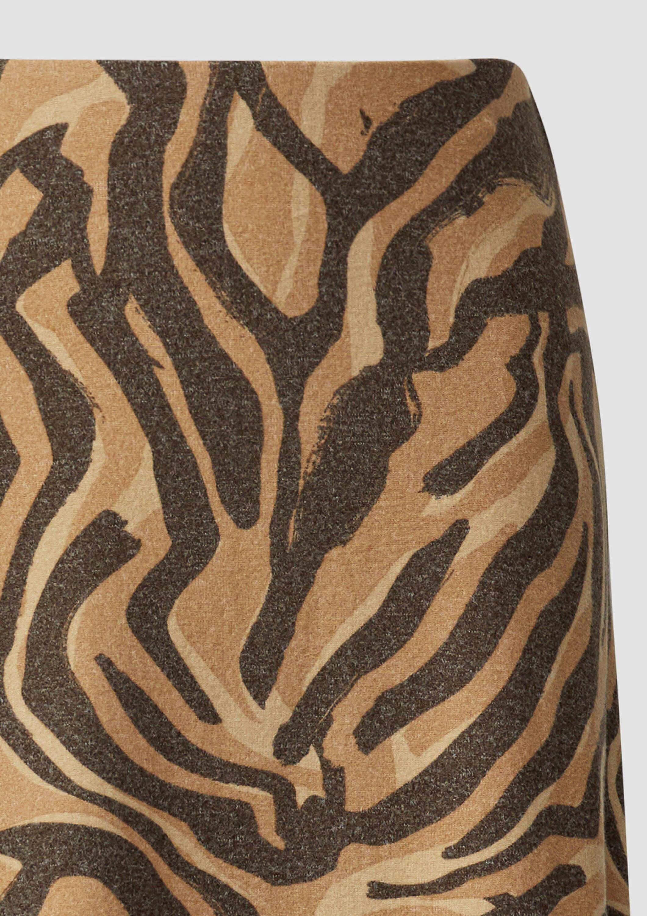 s.Oliver Midirock Rock Weicher Jersey-Rock mit Animal-Print