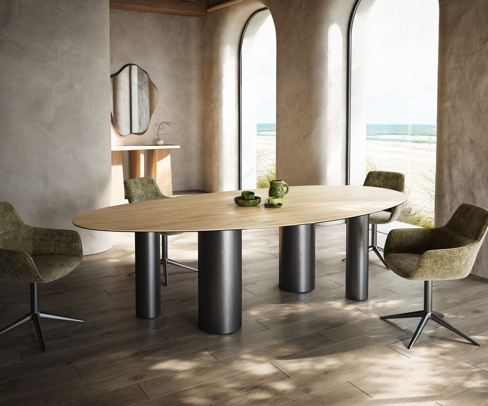 DELIFE Esstisch Edge, Oval Keramik Laminam® günstig online kaufen