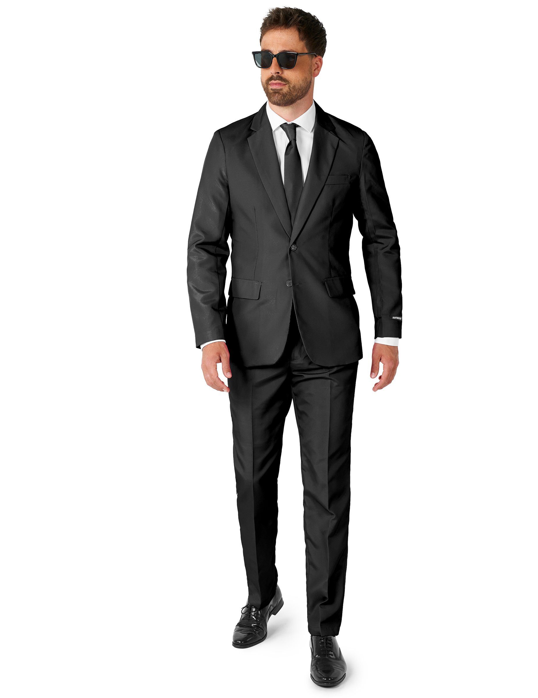 Opposuits Partyanzug Mr. Black Solid Herrenanzug von Suitmeister schwarz
