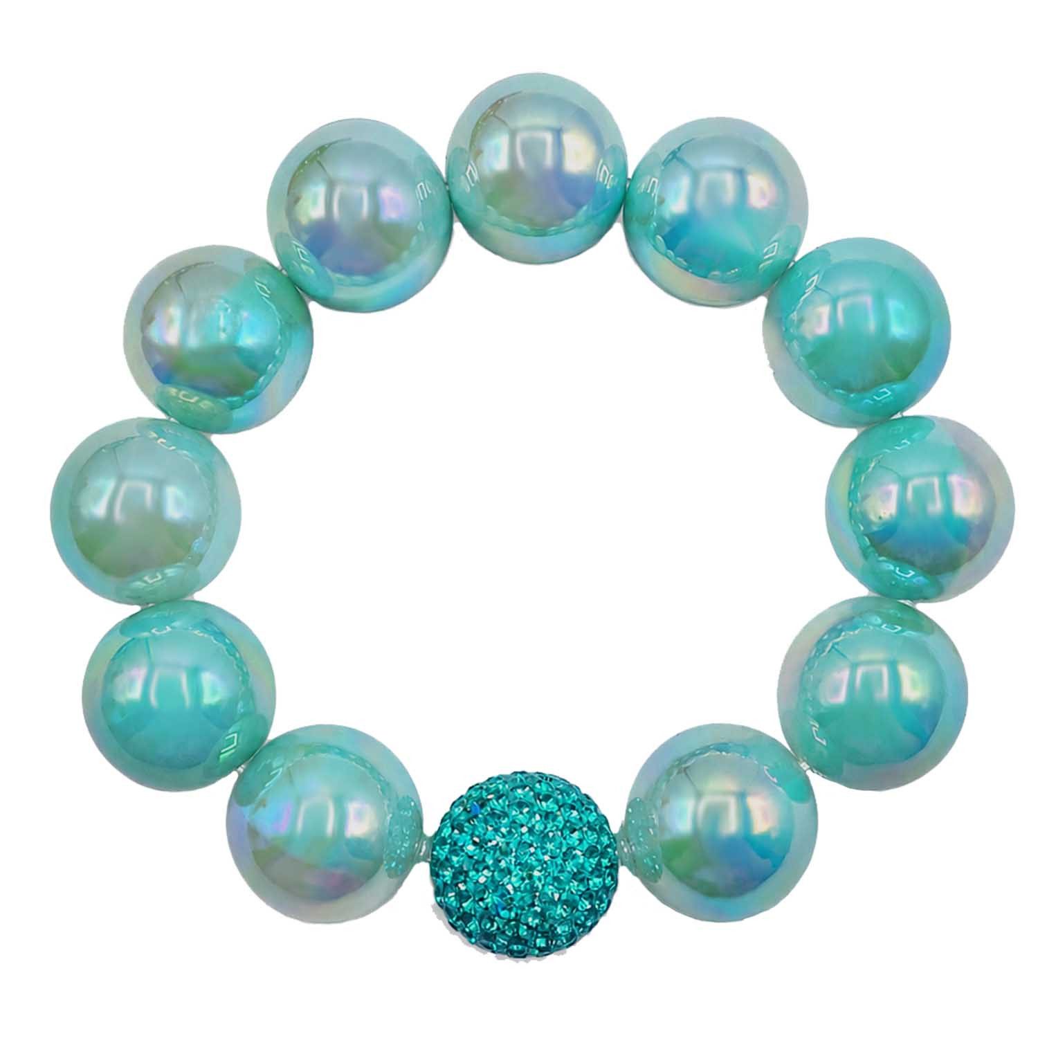 Impala Perlenarmband Armband Glam – 16 mm Perlen mit edlem Schimmer, Damenarmband mit glänzenden Perlen, made in Germany