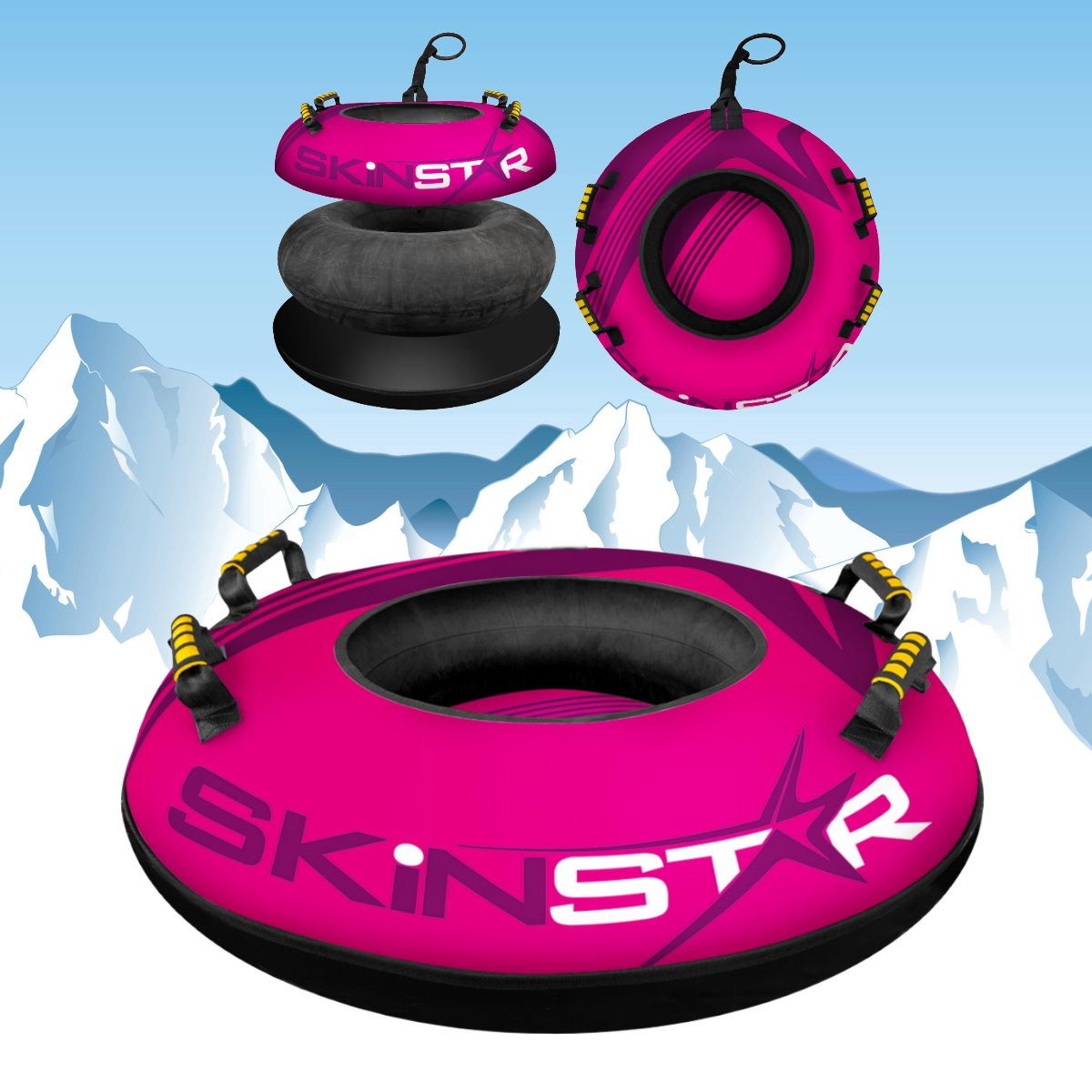 SkinStar Schlitten SkinStar SNOW TUBE Schlitten Rodel Reifen Schneereifen Rutschreifen